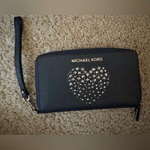 Michael Kors Navy Blue Long Wallet/Wristlet